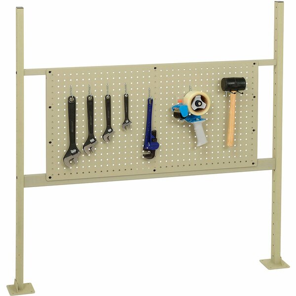 Global Industrial Panel Kit for 48inW Bench, 36inW Pegboard, Rails & Uprights, Tan 249716TN